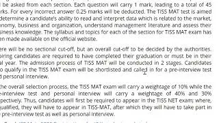 TISS to hold TISS-MAT after TISS NET 2020 to screen students for MBA programme,