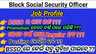 #BSSO JOB PROFILE#BLOCK SOCIAL SECURITY OFFICER JOB PROFILE#BSSO WORKS, PROMOTION, SALARY DETAILS