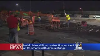 Construction Accident Causes Comm Ave. Steel Plates To Shift