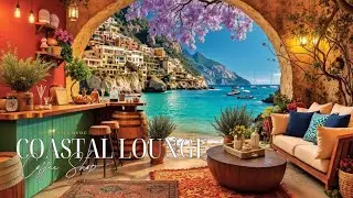 Spring Jazz Cafe Music ~ Relaxing Coffee Shop Ambience & Coastal Lounge Vibes 🌴