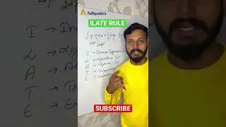ILATE Rule kya hai | INTEGRATION BY PARTS (INTEGRATION CLASS XII 12th) #shorts