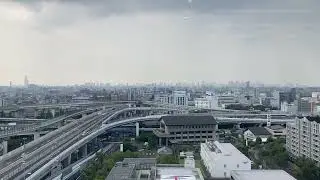 東大阪市役所11Fから、ANA787-9(ANA 762那覇-大阪伊丹）