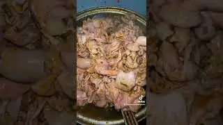 Chef Ricardo Adams Secret Signature Alabama Red Gourmet Chitlin Sauce on plain HogMaws & Chitlins!