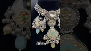 Fusion Necklace | Statement 925 silver Choker  | Indian Jewelry Collection | DivaHive USA