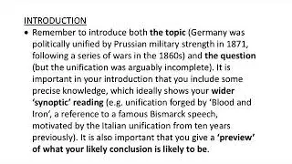 Detailed essay plan about the extent of German unification in 1871