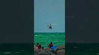 Helicopter flying super low over the #hauloverinlet