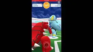 Pokemon Go - Tier 1 Shinx Raid solo w/ lv 40 - Shinx vs. Groudon