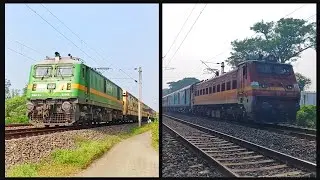 Conventional Loco with LHB Rake & Three Phase Loco with ICF Rake/Lalgola Passenger & Sairang Express