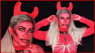 MAQUILLAJE DE DIABLA - MAQUILLAJE DE HALLOWEEN FÁCIL PASO A PASO | NatyGloss