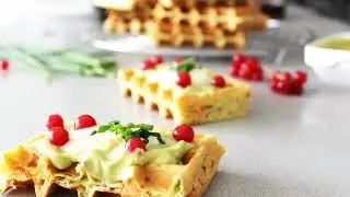 Gaufre &agrave; la truite fum&eacute;e, cr&egrave;me d'avocat et citron | Recette gourmande