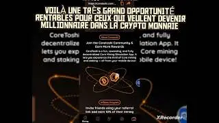 CORE DAO  : VOICI UNE OCCASION D'ACHETER DES $CORE ET LE STAK&Eacute; DANS L'APP 