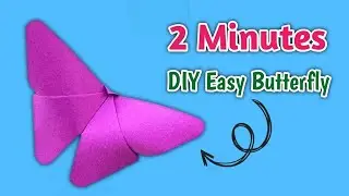 2 Minute Paper Butterfly 🦋 | Easy DIY Paper Craft | Flying Butterfly ✨ #EasyDiy #Papercraft 