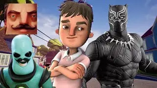 Hello Neighbor - New Neighbor Alien Aaron Ant-Man Black Panther History Part 1428 Gameplay