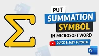 How to put summation symbol in word || BACK-SPACE