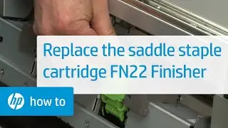 Replacing the Saddle Staple Cartridges on the FN22 Finisher | HP Printers | HP
