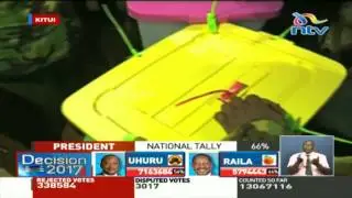 Mwingi Central MP Joe Mutambo storms tallying center at Mwingi Boys High school