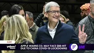 Apple stock under pressure as the tech giant warns of loss from COVID-19 lockdowns in China