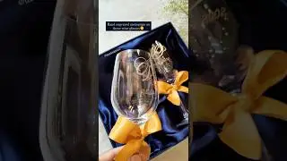 Hand engraved logo on wine glasses - Perfect gift #calligraphyengraving #monogram #luxurygifting #yt