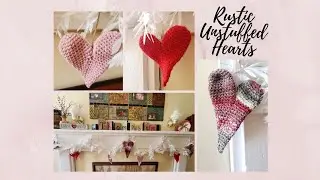 Crochet Rustic Un-stuffed Heart How to