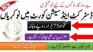 District and Session Court Jobs 2025 | Pakistan Government job | Today New Jobs 2025