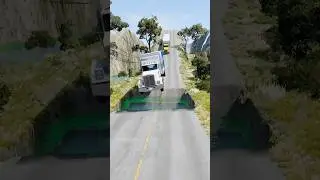 Dumper trucks vs giant water pit part2222 #automobile #shortvideo #beamngdrive #truck #dumpertruck