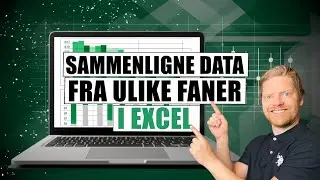 Sammenligne data i ulike faner i Excel