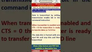 09MP3 - Microprocessor - How data is transmitted in asynchronous serial communication