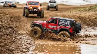 Extreme RC Mudding: 4x4 Trucks vs Deep Clay Swamp Course #rck9
