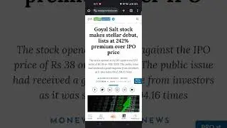 Goyal Salt stock makes stellar debut, lists at 242% premium over IPO price