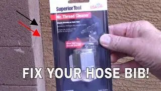 DIY Plumbing: How to Fix Damaged Hose Bibs. Unboxing the Mr. Thread Cleaner Tool.