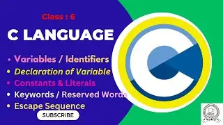 Variables, Constants, Keywords & Escape Sequences in C Programming Language in Telugu