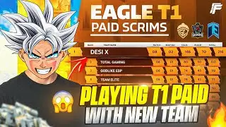 Playing T1 10,000₹ Esports Paid Scrims Tournament 💵🔥 || All T1 Teams Lobby 😱 - Garena Free Fire 💀