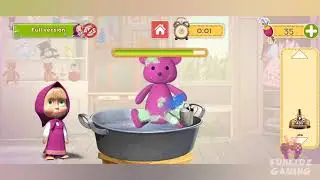 Masha and the bear - Clean up games | Sweep, Bath, wash clothes with Masha | kids games