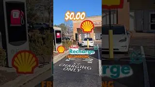 Free Gas Exist With NEW Shell Recharge Pumps #ev #Tesla #gasstation