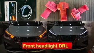 New Ertiga Front Headlight DRL Installation with Side Indicator || Modify by JS || UNR ||