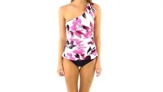Penbrooke Glamour Girl One Shoulder Tankini Top | SwimOutlet.com
