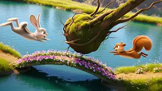 🐿️ Rosy and Sam's MAGICAL GLOWING ACORN Adventure!🐰✨Animated Kids Story | Moral Lesson on Friendship