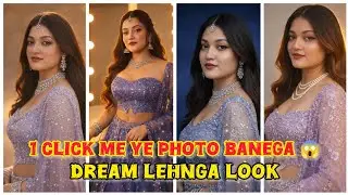 AI dream lehenga photo editing Chat GPT trending images | Aishwarya rai blue lehenga prompt