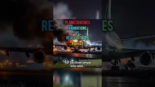 Plane Crashes Animations Vs Real Footages (Part 13) || #shorts  #planecrash #aviation