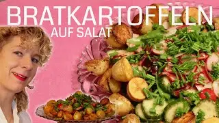 Bratkartoffeln mit Gem&uuml;sesalat⎮🌱vegan⎮mit Weintipp🍷