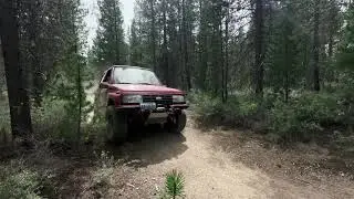 Mom and Dad trailing riding their Suzuki SideKick