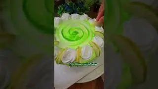 Lemon Cake Easy Decoration🍰।লেমন কেক সহজ ডেকোরেশন। খুবই সহজ ডিজাইন🧁। #cake #subscribe 