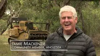 Mulching in the Otways to reduce bushfire risk