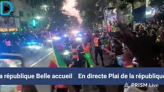 En directe Plai de la r&eacute;publique Belle accueil des lions Champions D'AFRIQUE 