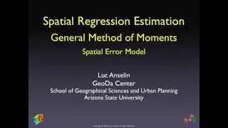 General Method of Moment: Spatial Error Model