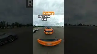 Boosted 5.0 Mustang vs Big Turbo Rx7 #mustang #rx7