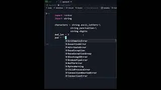 Random Password Generator in Python  #pythontricks #coding #code #pythonlearning #programs  #python3