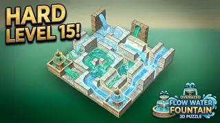 Классика - Сложный - Уровень 15 | Flow Water Fountain 3D Puzzle | Прохождение, Геймплей, Без комм...
