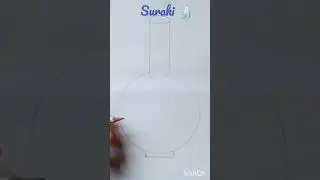 Surahi 🍶 Art||| How to draw Pitcher||#pitcher #surahi #easy #shortsvideo