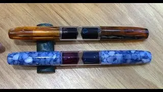 PENBBS 469 53 Amber Fountain Pen (double nib)